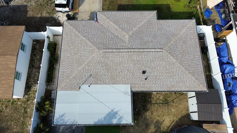 Completed roof at 4812 Longwood Avenue, Holiday