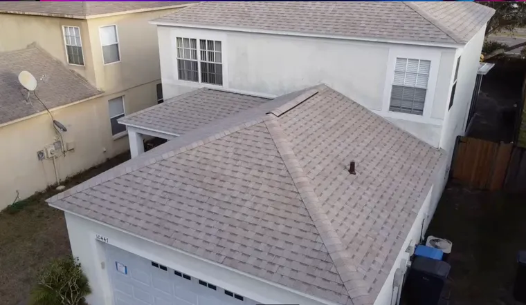Completed roof at 10447 Blackmore Drive, Tampa