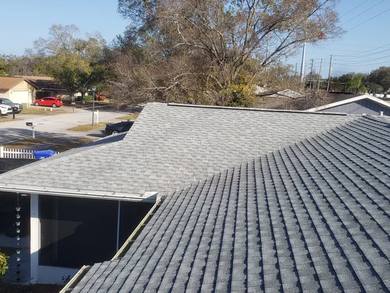 Completed roof at 220 Mineola Circle, Palm Harbor