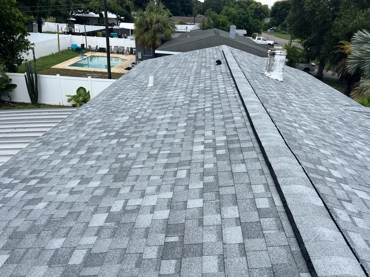 Completed roof at 4321 25th Avenue North, St. Petersburg