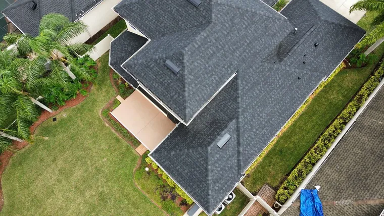 Completed roof at 3128 Stonegate Falls Drive, Land O' Lakes