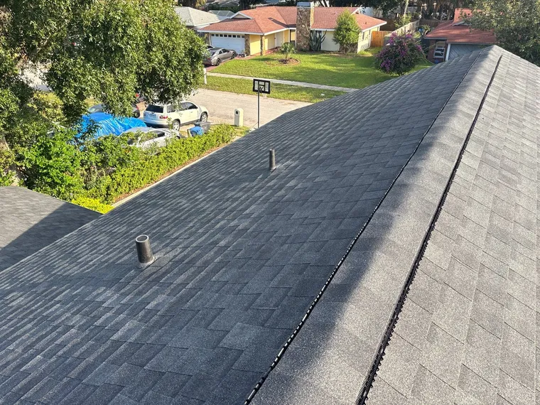 Completed roof at 5502 Bluejay Lane, 