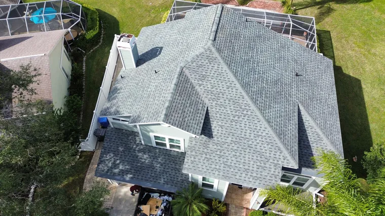 Completed roof at 17611 Esprit Drive, Tampa